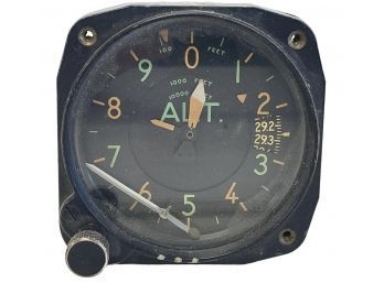Vintage Kollsman AN-5760-L2  Airplane Altimeter Instrument (BO)