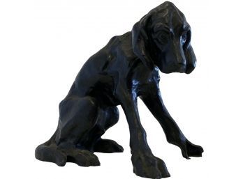 Vintage Cast Iron Puppy Dog - 7' Tall