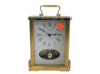 Hampton Brass Quartz Clock (C32)