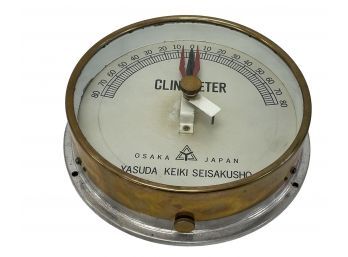 Large Vintage Yasuda Keiki Seisakusho Ship's Clinometer Instrument (C2)