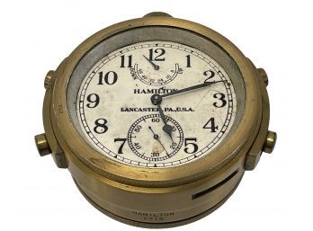 1942 US Navy WW2 Hamilton Chronometer Clock (BN)
