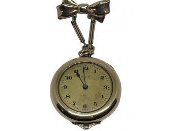Vintage Ladies Elgin 17 Jewel Lapel Pin Watch (O)