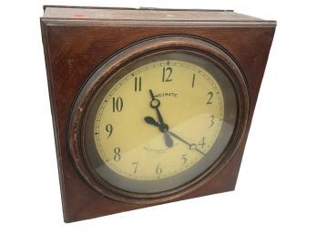 1920s Hahl Pneumatic Double Sided Industrial Slave Clock (HB)