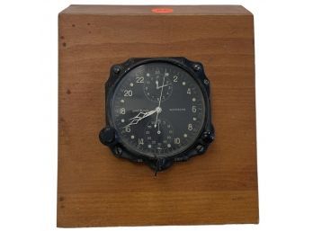 Rare Vintage Breitling Wakmann Military Aircraft Chronograph Clock (BK)