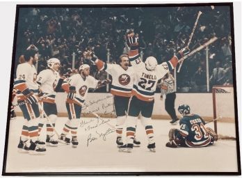 NY Islanders 1980s 'Bob Nystrom' Autographed Photo 20' X 16'