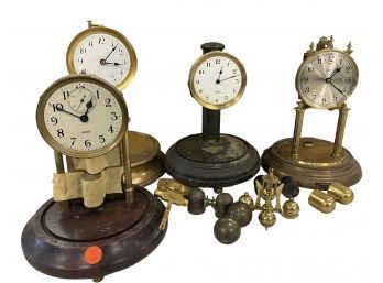 Group Of Clocks & Parts For Restoration - Poole, Barr And Others (C40)