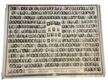 1940 Fairfield County, CT Court Bench & Bar Photo Poster 40' X 30'