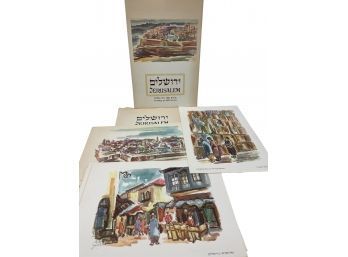Vintage 1960s 'Jerusalem Art Portfolio' By David Gilboa