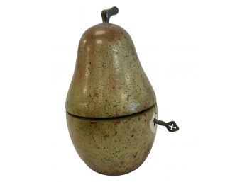 Antique Figural Pear English Tea Caddy