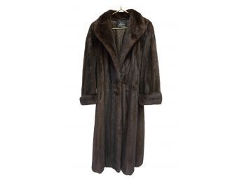 Vintage Albe Furs - Greenwich, Westport, CT Brown Mink Coat Large/XL