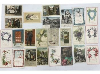 Collection Of Early 20th Century Jewish New Year Postcards (E)