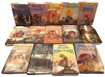 Collection Of 14 Brian Jacques Hard Cover Books.