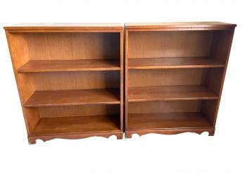 Pair Of Solid Wood Book Cases.