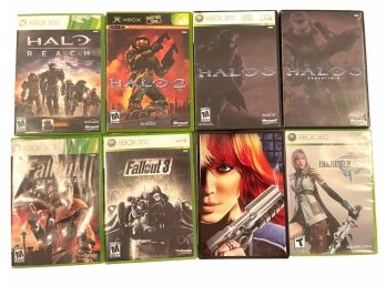 XBOX 360 - 8 Games, Halo, Fallout And More.  BX#5