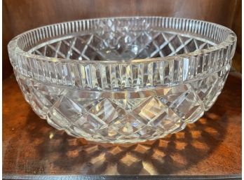 Heavy Waterford Crystal Bowl, Measures 10' Wide By 4' Tall