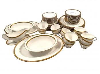Royal Doulton Royal Gold Pattern China Dish Set With Service For 14. 78 Pieces !!!