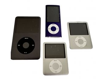 Collection Of 4 Used Apple Ipods, Untested