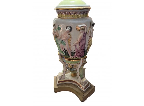 Grecian Figural Porcelain Lamp