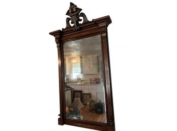 Antique Hand Carved Mahogany Mirror