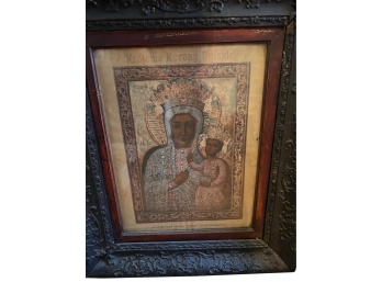 Religious Print In Ornate Frame