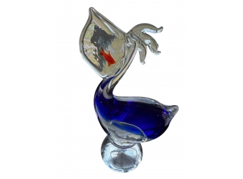 Murano Style Glass Pelican