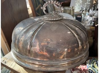 Large Silver Plate Meat Dome
