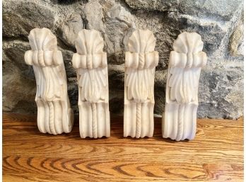 Set Of 4 -Beautiful Hand Carved Marble Corbels