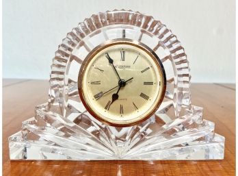 Waterford Crystal Mantle Clock, Signed