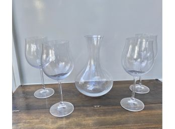 Marquis By Waterford - Wine Carafe & 4 Wine Glasses - New In Box