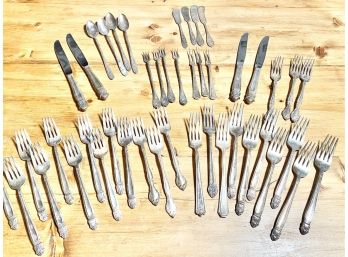 Wonderful Collection Of Assorted Silver Plate Flatware - 46 Pieces