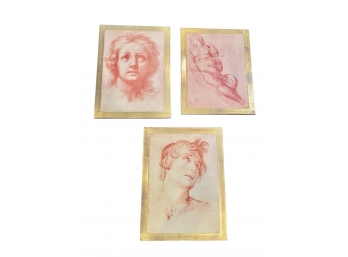 Trio Of Vintage Fratelli Alinari Lungarno Corsini Art Print On Wood