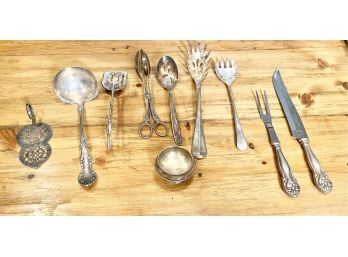 10 Piece Silver Plate And More Serving Pieces