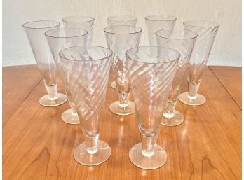 Set Of 10 - Tiffany & Co. Pilsner Glasses