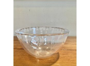 Mikasa Crystal Bowl With Geometric Etchings