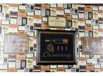 Collection Of Chardonnay Wine Themed Wall Art