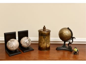 Globe Bookends, Brass Globe And More