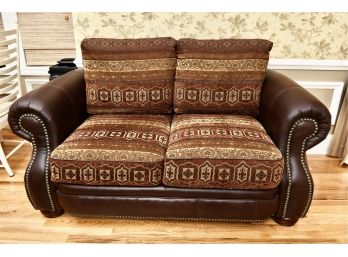 Broyhill Leather Loveseat With Optional Pillows