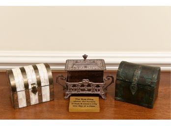 Mother Of Pearl Brass Tabletop Trunk And More