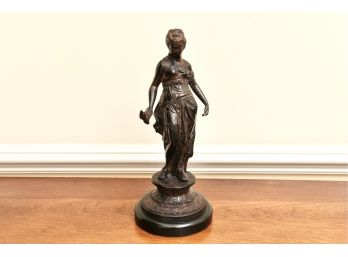 Heavy Weight Bronze Colored Lady Figurine