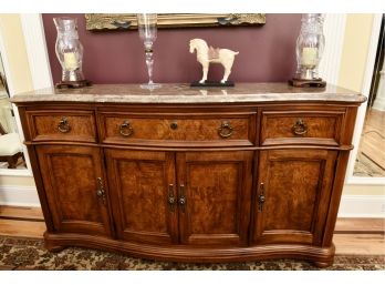 Thomasville British Gentry Buffet Sideboard With Marble Top