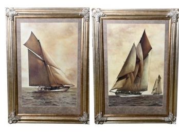 Pair Of Framed Prints By Matthews Titled Caress 1895 And Adela 1908