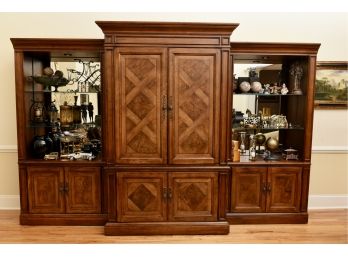 Thomasville Mirrored Back Lighted Wall Unit