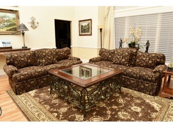 Hickory & White Two Cushion Floral Print Sofa With Matching Pillows (1 Of 2)