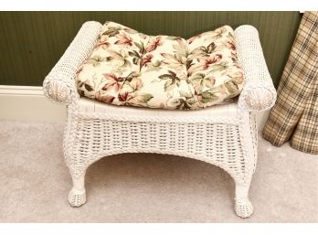 Pier 1 Jamaica Collection Wicker Bench With Cushion