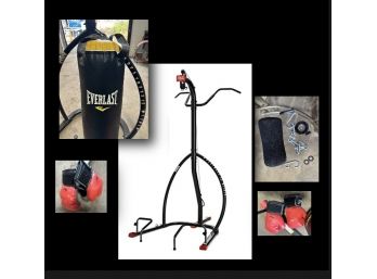 Everlast Powercore Bag And Stand ~ 2 Pairs Of Boxing Gloves ~