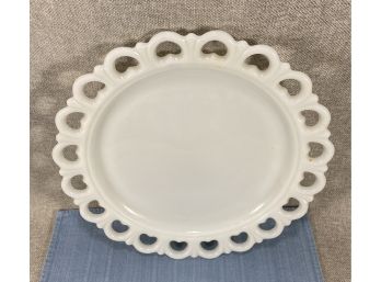 Vintage Large Milk Glass Platter