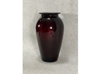 MCM Red Glass Vase