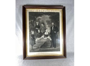 Framed Print Of General Grant & Family