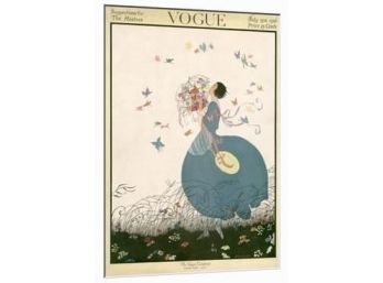 A Framed And Matted Print Of Vogue Cover 1916 - Helen Dryden Illustration