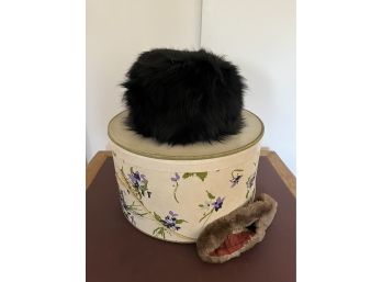 A Fur Muff And A Fur Collar - With Bonwit Teller Box